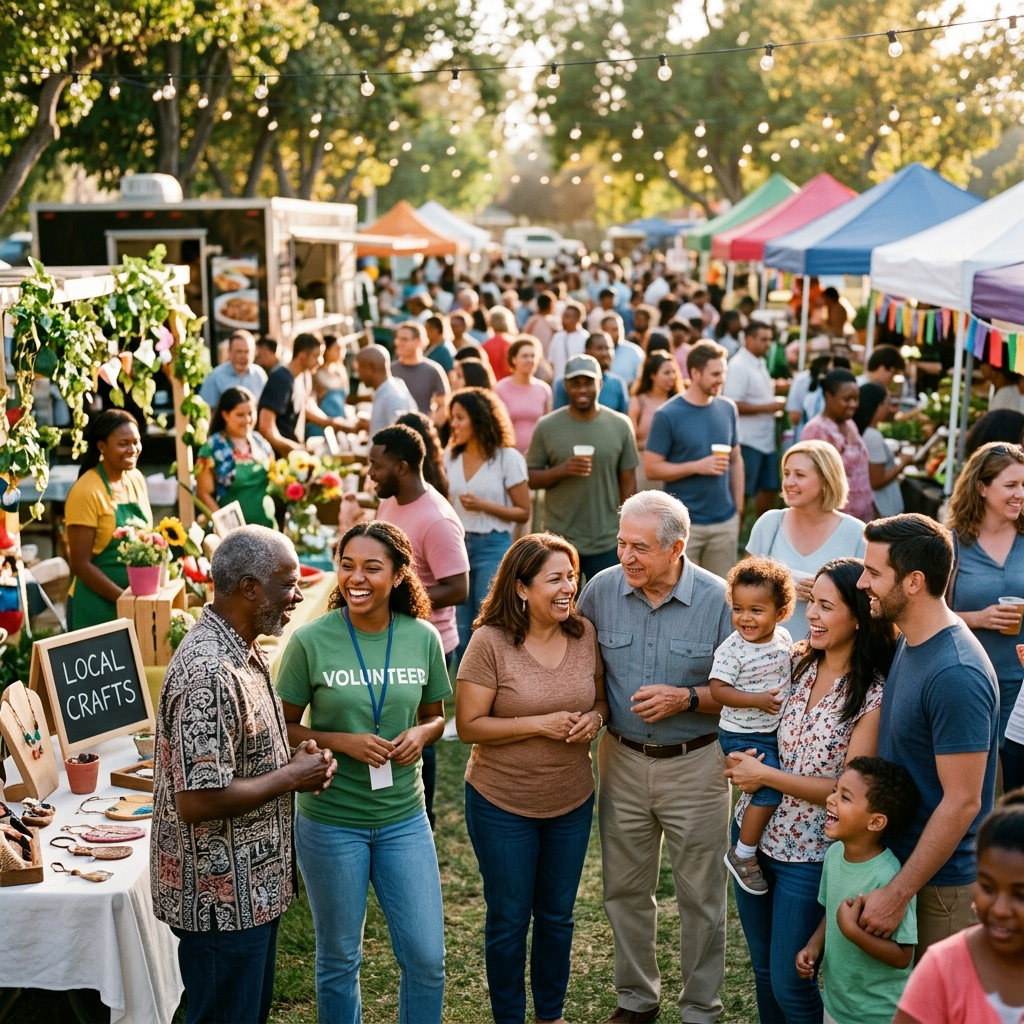 Vibrant Diverse Community Gathering